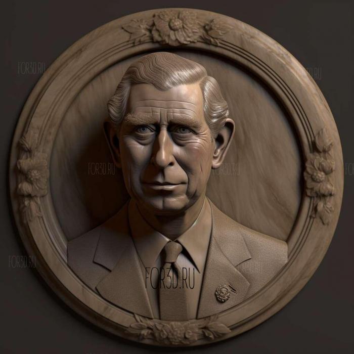 Prince Charles 3 stl model for CNC